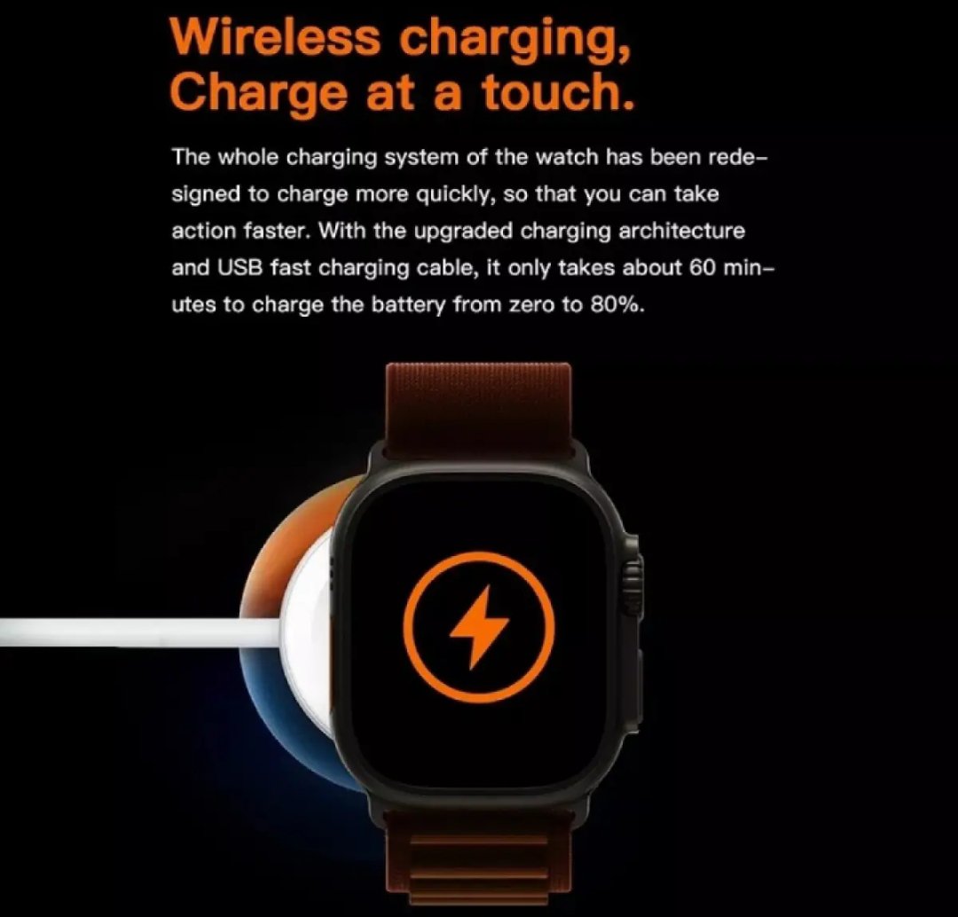 T800 Ultra Smart Watch Series 8 1.99" Bluetooth Call Smartwatch Heart Rate Sleep Monitoring IP67 Waterproof Wireless Charging Watch for Men Women PK S8 DT8