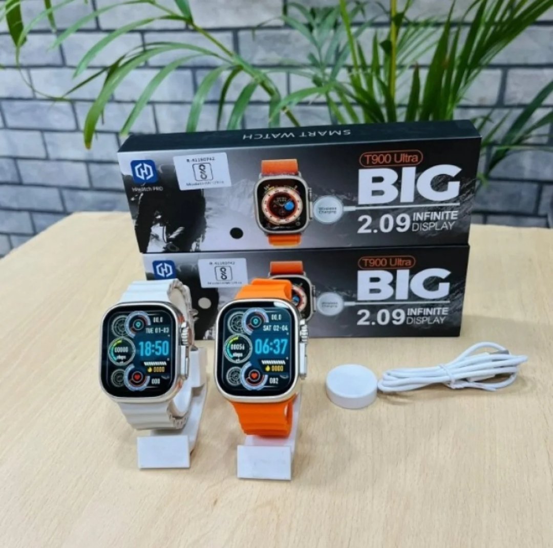 T900 Ultra Smart Watch / 2.09 Infinite Display - 49MM Dial Size - Built-in Games - Bluetooth Calling - Crown Working