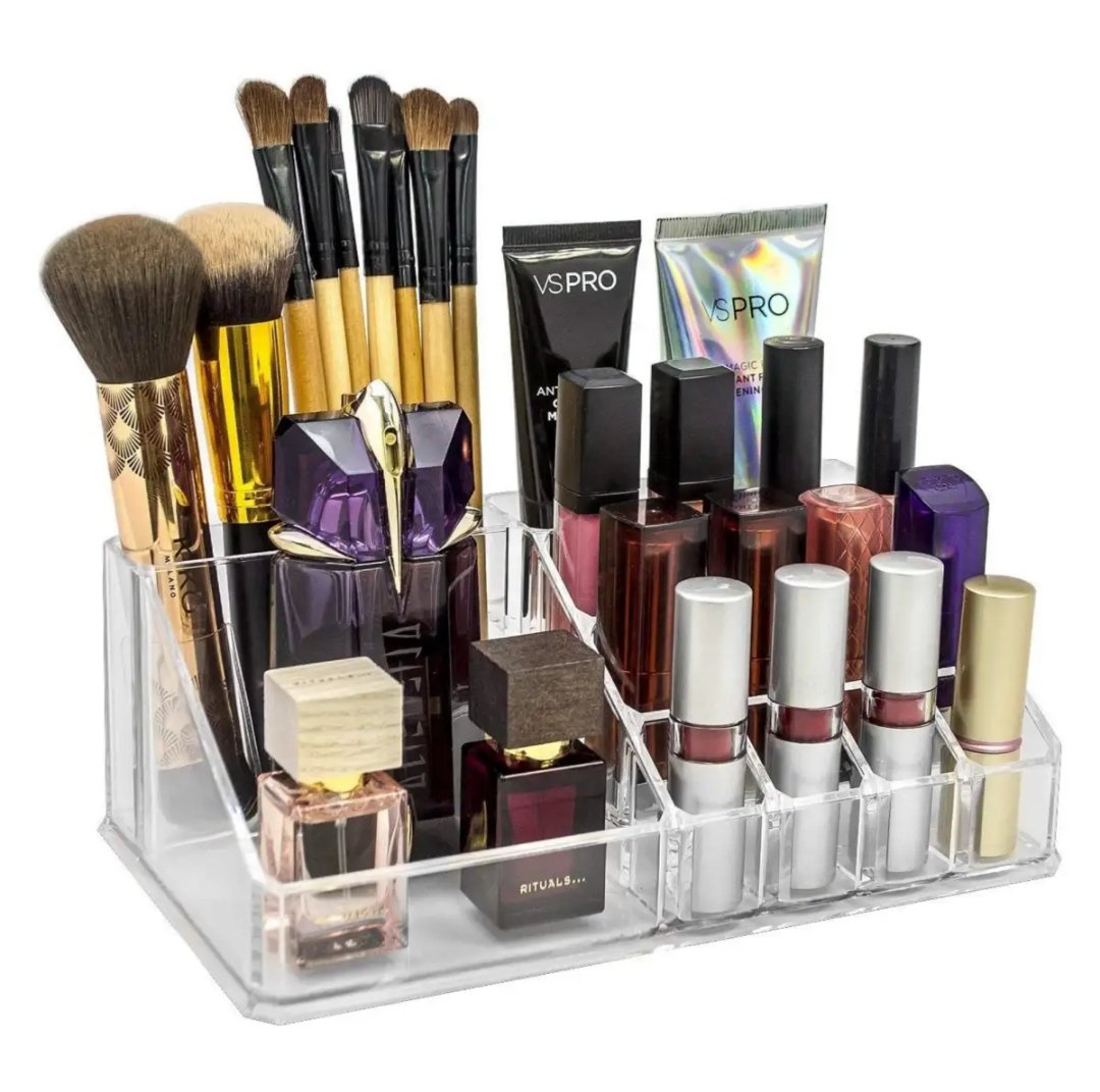 Makeup Organizer Stand and Brush Holder Lipstick Organizer Tray Cosmetic Box Makeup Holder