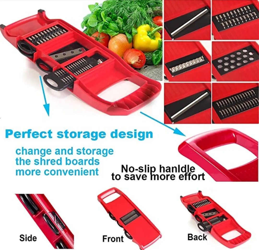 High Quality 10 In 1 Mandoline Slicer Vegetable Grater, Cutter with Stainless Steel Blades