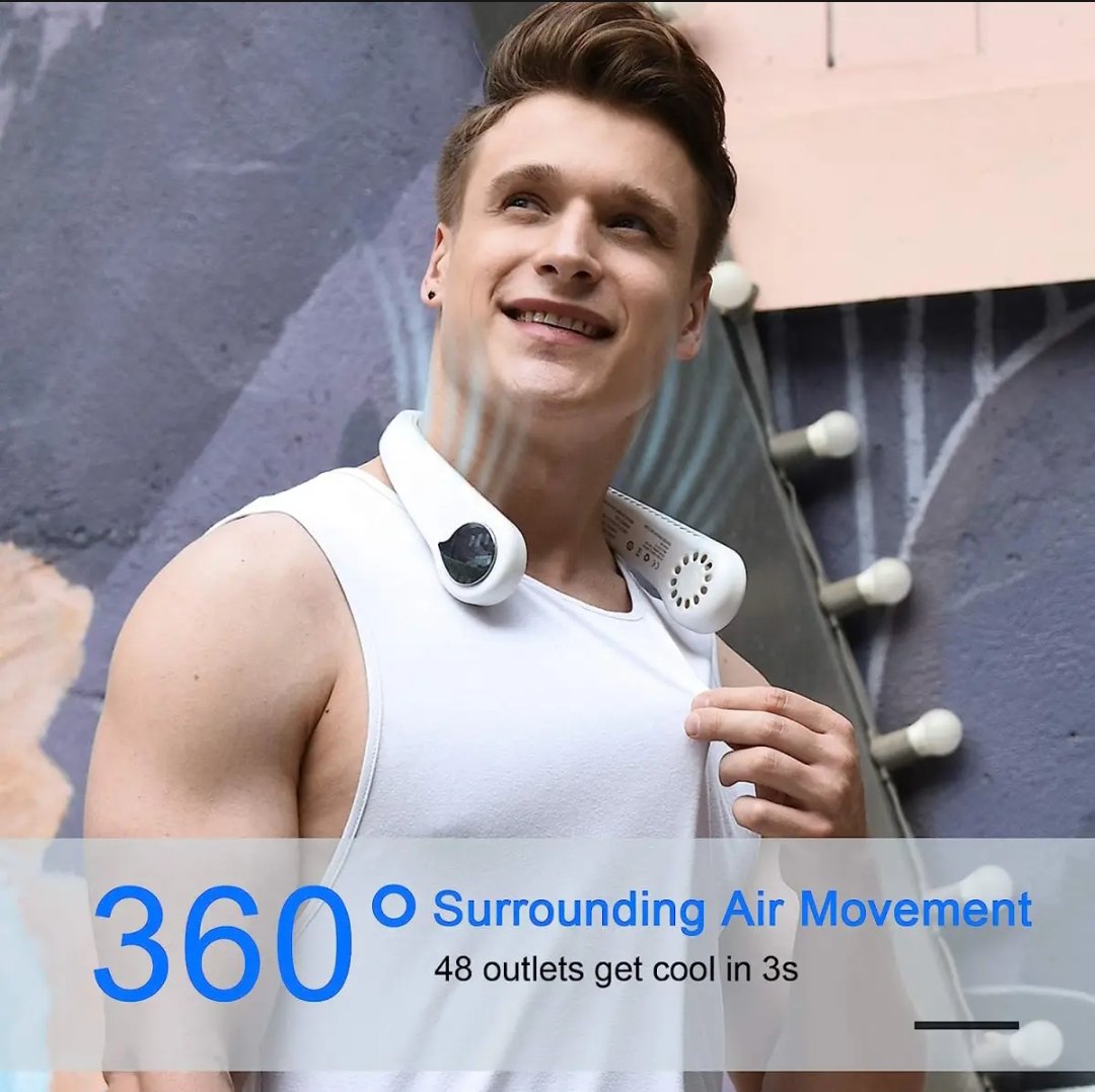 Bladeless neck fans portable rechargeable USB Cooling Fan