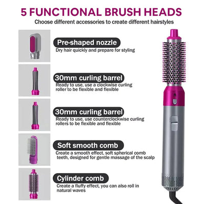 Hair Dryer - hairdryer - Professional Hair Dryer Brush &amp; 5 in 1 Air Styler