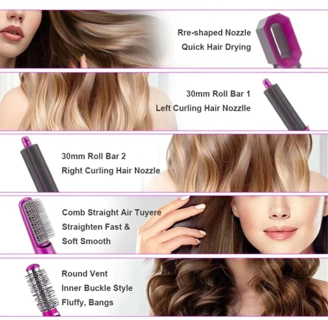 Hair Dryer - hairdryer - Professional Hair Dryer Brush &amp; 5 in 1 Air Styler