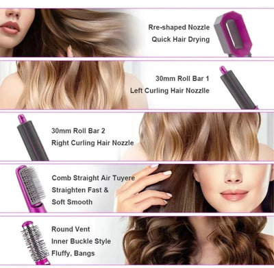 Hair Dryer - hairdryer - Professional Hair Dryer Brush &amp; 5 in 1 Air Styler