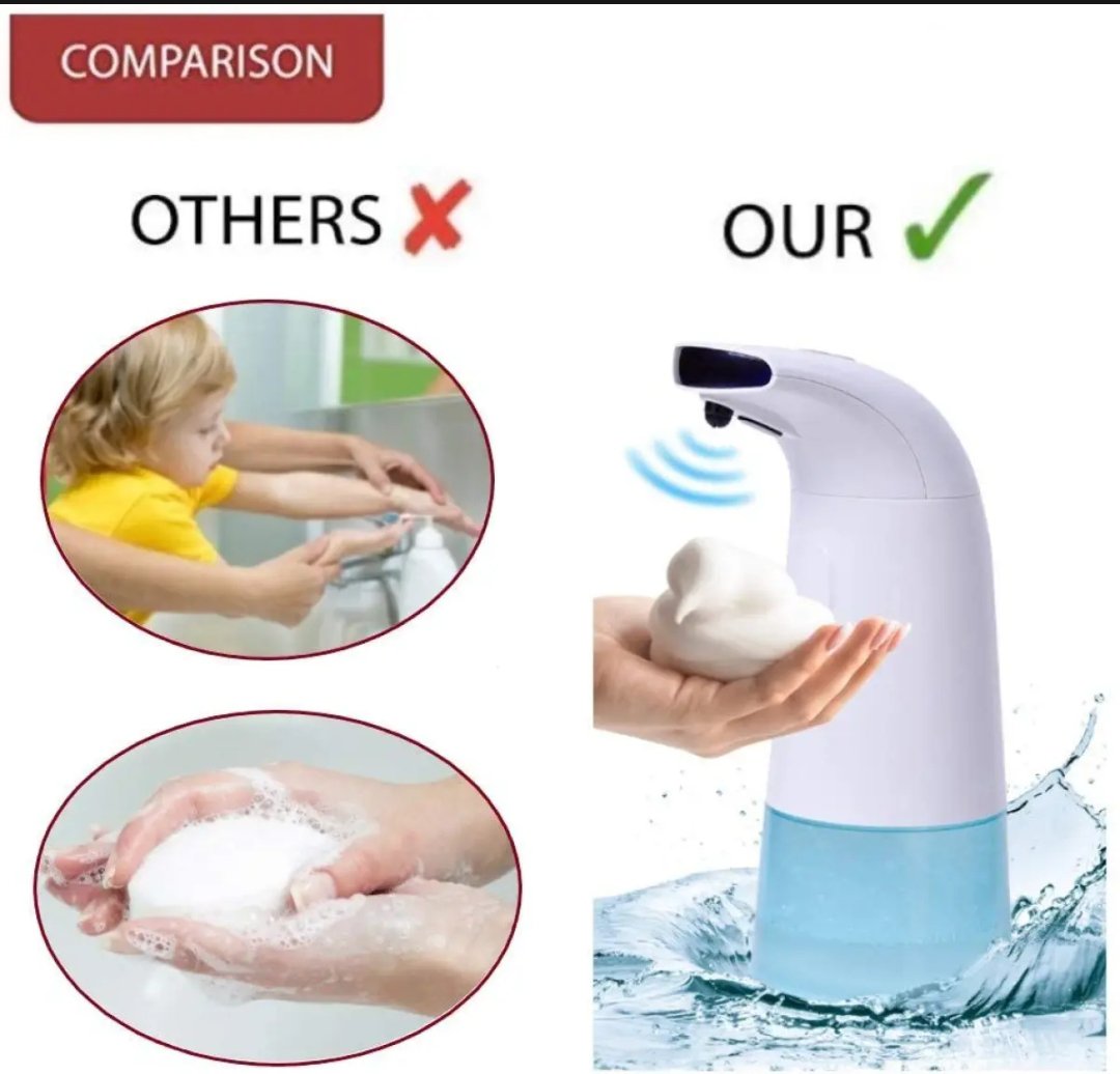 Automatic Foaming Soap Dispenser Touchless Hand Washer Sensor Portable Infrared Sensing Foam Liquid Machine For Bathroom Kitchen Home Office
