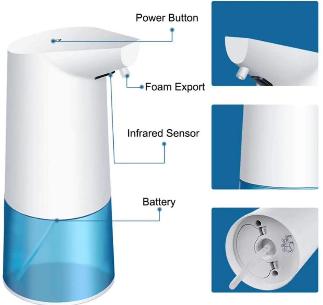 Automatic Foaming Soap Dispenser Touchless Hand Washer Sensor Portable Infrared Sensing Foam Liquid Machine For Bathroom Kitchen Home Office