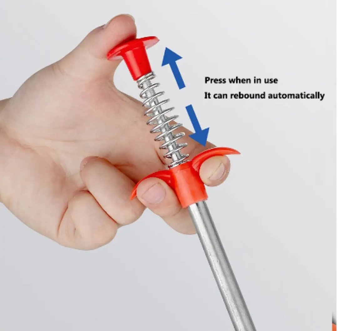 Metal Flexible 90 cm Wire Brush Hand Sink Cleaning Hook Sewer Dredging Device Snake Drain Cleaner Spring Pipe 