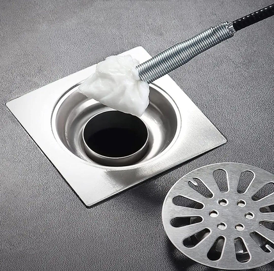 Metal Flexible 90 cm Wire Brush Hand Sink Cleaning Hook Sewer Dredging Device Snake Drain Cleaner Spring Pipe 