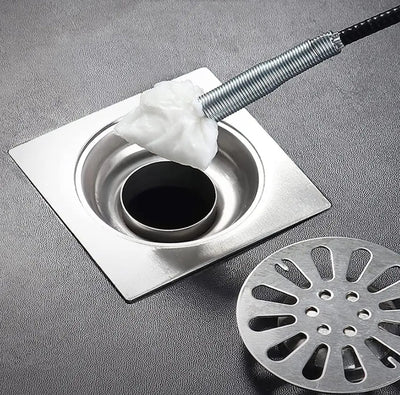 Metal Flexible 90 cm Wire Brush Hand Sink Cleaning Hook Sewer Dredging Device Snake Drain Cleaner Spring Pipe 