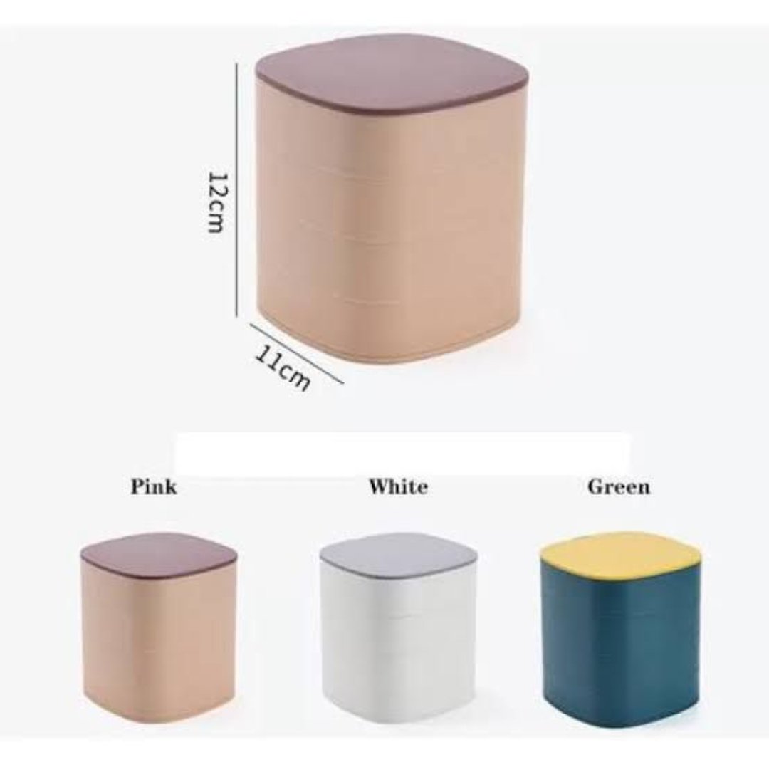 Rotating Jewellery Box Ring Earring Storage Box Accessories Jewelry Rack With Mirror