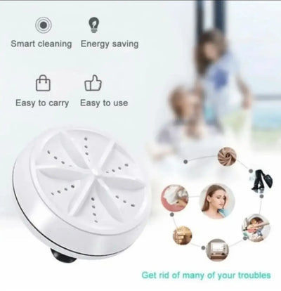 MiniWashing Machine,Portable Ultrasonic USB Turbo Washing Machine,Mini Washer for Travelling,Camping,Business Trip.Mini Washing Machine for Cleaning Sock,Underwear,Small Rags,Towel