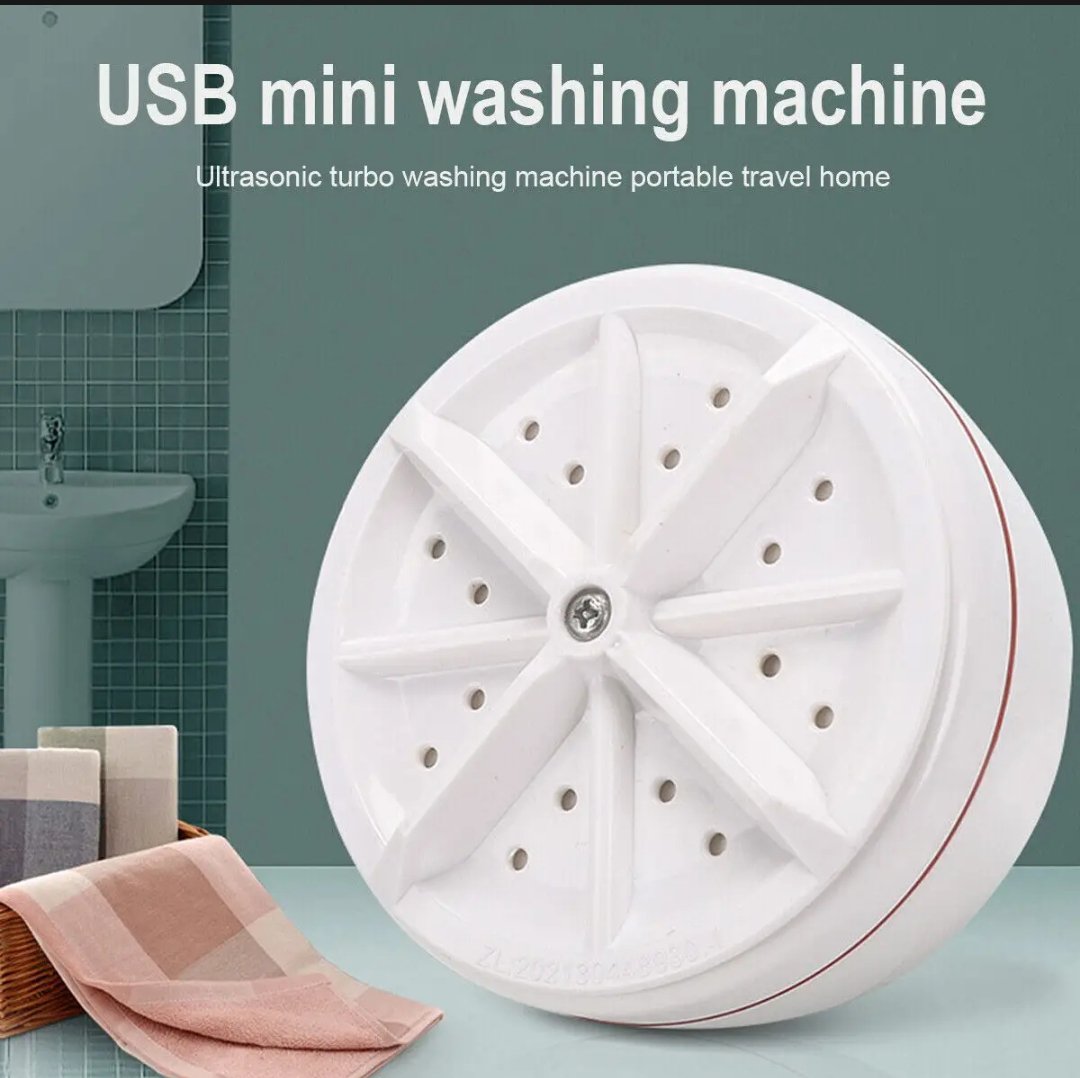 MiniWashing Machine,Portable Ultrasonic USB Turbo Washing Machine,Mini Washer for Travelling,Camping,Business Trip.Mini Washing Machine for Cleaning Sock,Underwear,Small Rags,Towel