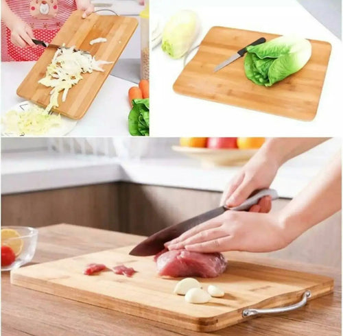 Organic Bamboo Cutting Board for Cut Meat Vegetables Food Prep Revisible Cutting Serving Board- Size 26x36cm