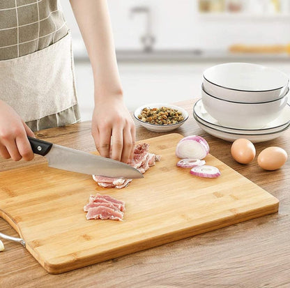 Organic Bamboo Cutting Board for Cut Meat Vegetables Food Prep Revisible Cutting Serving Board- Size 26x36cm