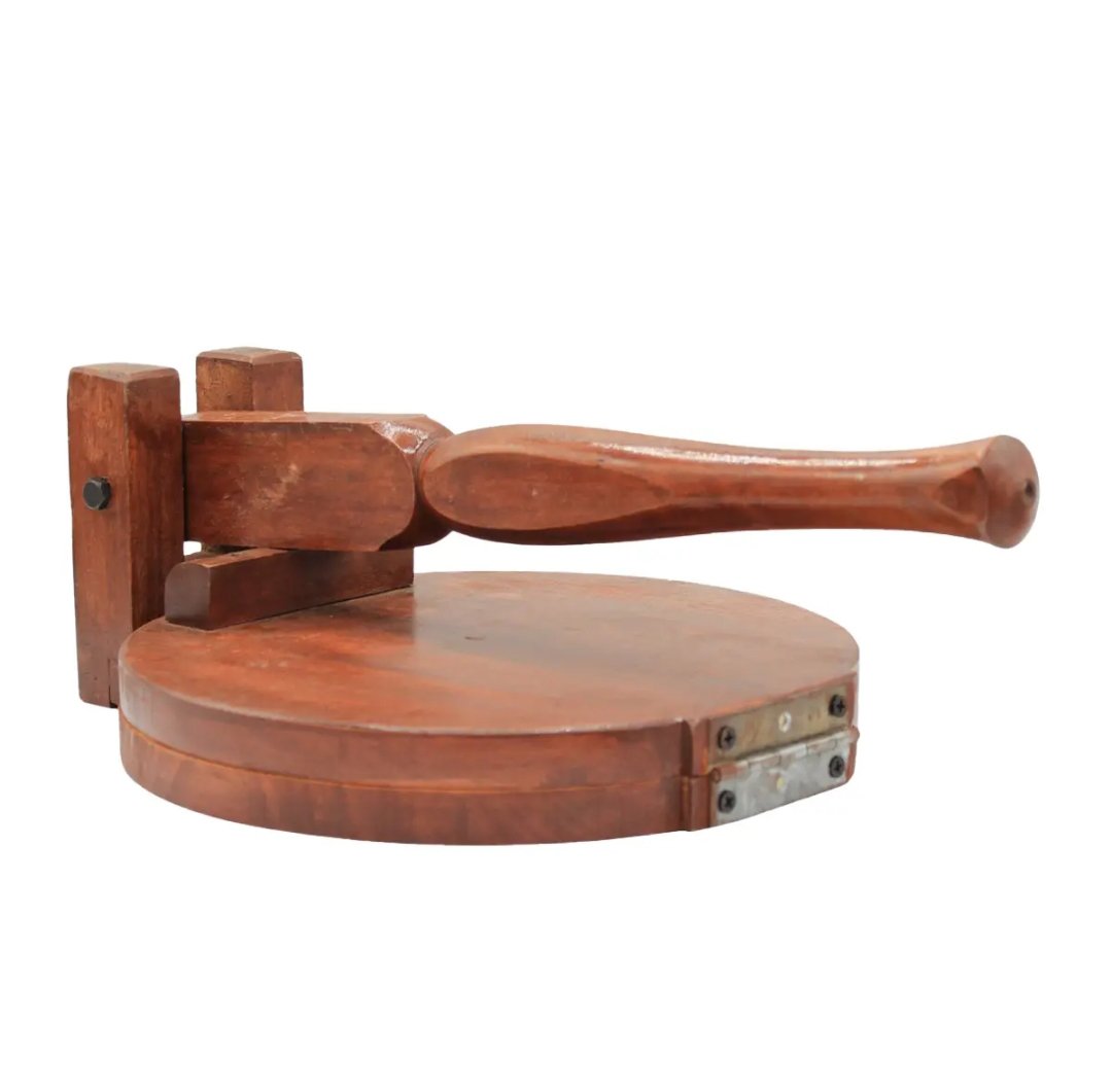 Handcrafted Wooden Roti Maker - Elevate Your Culinary Experience with an Authentic Chapati Press for Perfect Rotis - Master the Art of Roti Making with Precision and Flair - Premium Quality Wood Crafted Roti Roller for Irresistible Homemade Delights