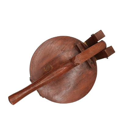 Handcrafted Wooden Roti Maker - Elevate Your Culinary Experience with an Authentic Chapati Press for Perfect Rotis - Master the Art of Roti Making with Precision and Flair - Premium Quality Wood Crafted Roti Roller for Irresistible Homemade Delights