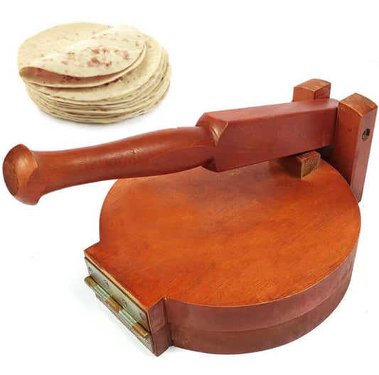 Handcrafted Wooden Roti Maker - Elevate Your Culinary Experience with an Authentic Chapati Press for Perfect Rotis - Master the Art of Roti Making with Precision and Flair - Premium Quality Wood Crafted Roti Roller for Irresistible Homemade Delights