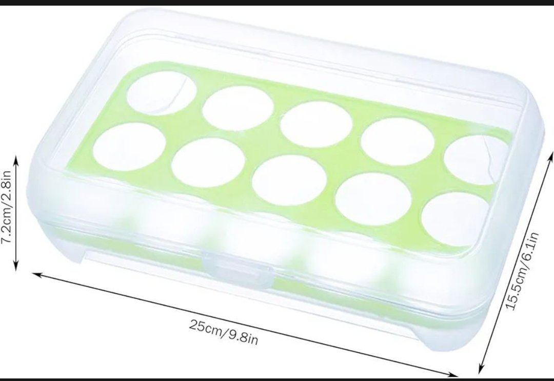 2in1 Stylish 15 Grid Egg Tray + Storage Box