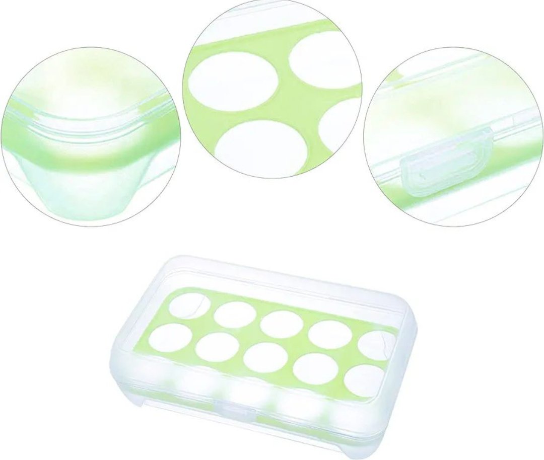 2in1 Stylish 15 Grid Egg Tray + Storage Box