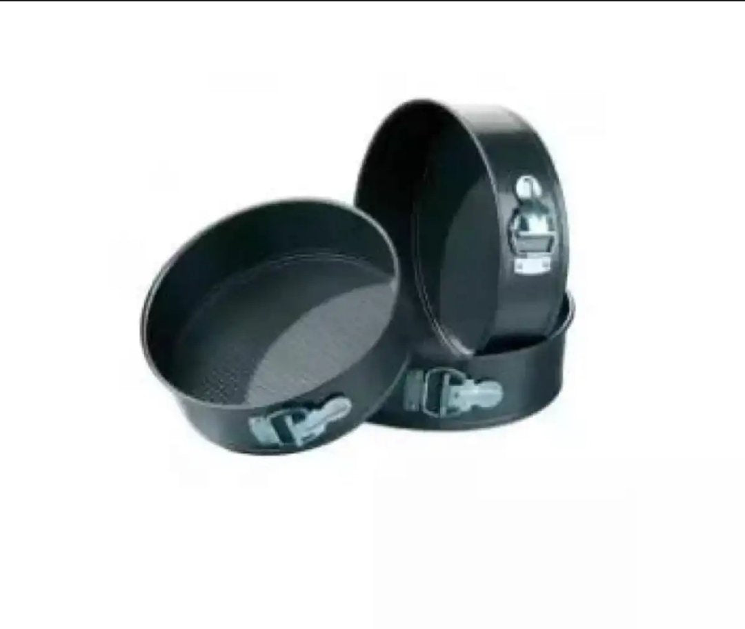 3PCS/Set Stainless Steel Cake Baking Pan Round Shape Non Stick Oven Baking Tray Cake Mold Bakeware Baking Tools Size (18,20 and 22 CM)