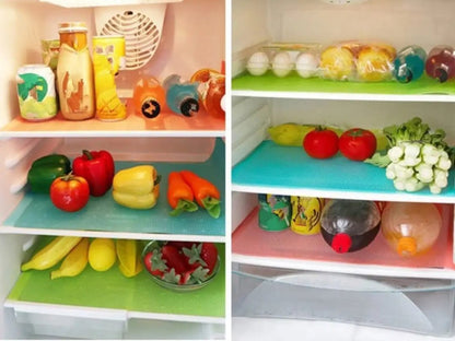 Multipurpose refrigerator mat Anti slip water proof fridge mats kitchen accessories liners fridge organizer sheets can be used in Fridge cabinets drawers wardrobe dining table Size (45x150cm)