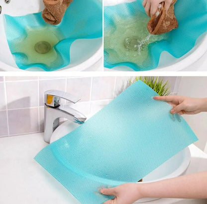 Multipurpose refrigerator mat Anti slip water proof fridge mats kitchen accessories liners fridge organizer sheets can be used in Fridge cabinets drawers wardrobe dining table Size (45x150cm)