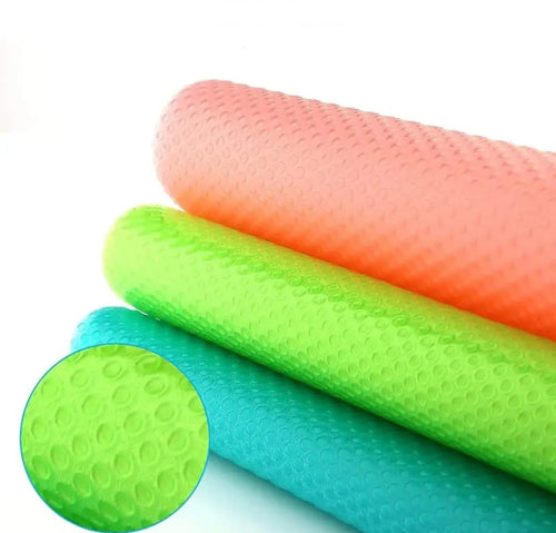 Multipurpose refrigerator mat Anti slip water proof fridge mats kitchen accessories liners fridge organizer sheets can be used in Fridge cabinets drawers wardrobe dining table Size (45x150cm)