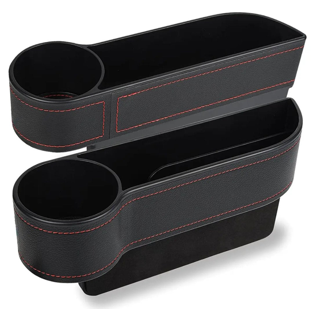 Pack Of 2 Car Storage Box Car Gap Filler Leather Car Seat Organizer Storage Box Gap Pocket Auto Interior Accessories Gap Slit Filler Holder Car Seat Gap Filler Multi Storage Box Organizer
