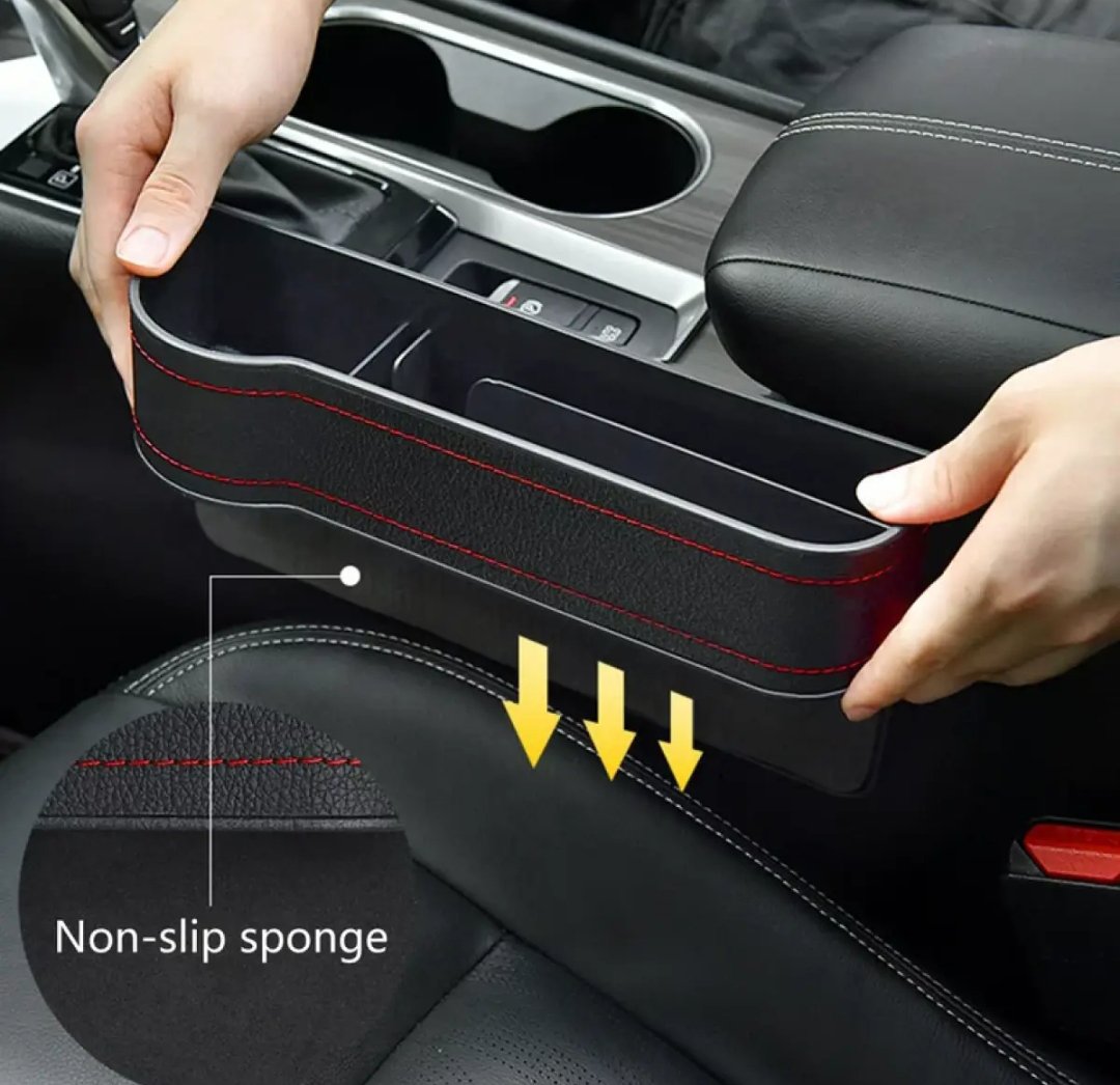 Pack Of 2 Car Storage Box Car Gap Filler Leather Car Seat Organizer Storage Box Gap Pocket Auto Interior Accessories Gap Slit Filler Holder Car Seat Gap Filler Multi Storage Box Organizer