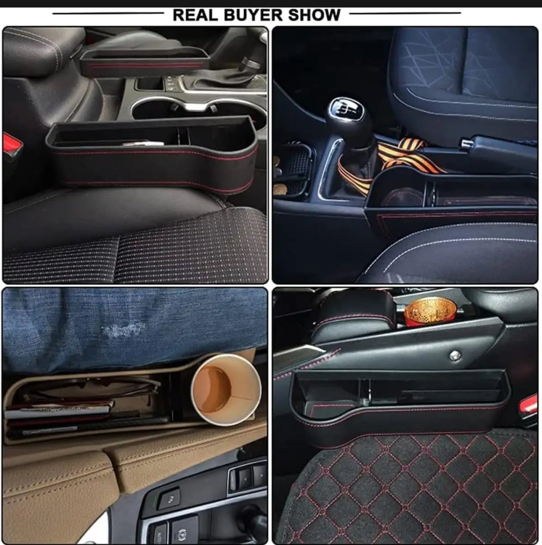 Pack Of 2 Car Storage Box Car Gap Filler Leather Car Seat Organizer Storage Box Gap Pocket Auto Interior Accessories Gap Slit Filler Holder Car Seat Gap Filler Multi Storage Box Organizer