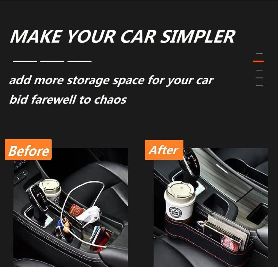 Pack Of 2 Car Storage Box Car Gap Filler Leather Car Seat Organizer Storage Box Gap Pocket Auto Interior Accessories Gap Slit Filler Holder Car Seat Gap Filler Multi Storage Box Organizer