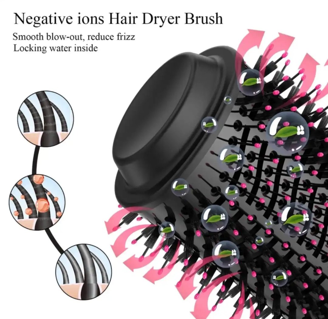 Hair &amp; Blow Dryer Brush in One, Professional Hot Air Brush 3 in 1 One Step Hair Dryer and Styler Volumizer with Negative Ion for Drying, Tools Blow Dryer, Straightening, Curling, Salon for All Hair Types