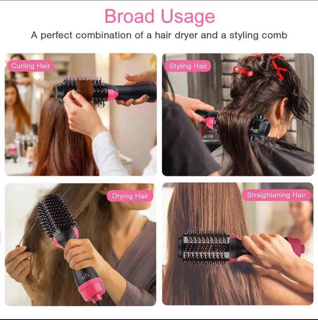 Hair &amp; Blow Dryer Brush in One, Professional Hot Air Brush 3 in 1 One Step Hair Dryer and Styler Volumizer with Negative Ion for Drying, Tools Blow Dryer, Straightening, Curling, Salon for All Hair Types