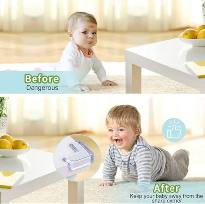 pack of 4 Table Corner Protectors - Child Safety Silicon Corner Guards (L Shape)