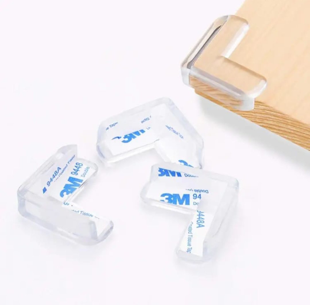 pack of 4 Table Corner Protectors - Child Safety Silicon Corner Guards (L Shape)