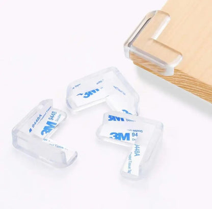 pack of 4 Table Corner Protectors - Child Safety Silicon Corner Guards (L Shape)
