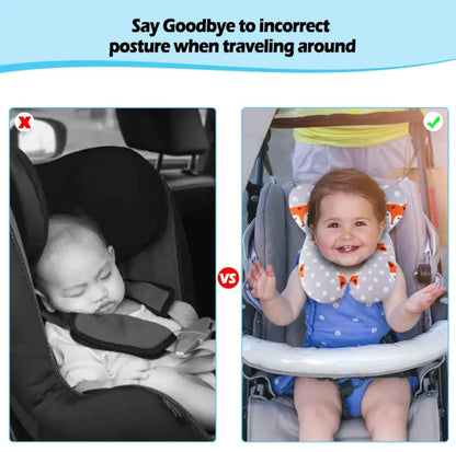 New Baby Pillow Head Protective Baby Travel Pillow Baby Neck Pillows for Car Seat Pushchair Toddler Head Neck Support Pillows Newborn Children U Shape Headrest Toddler Cushion 0-3 Years