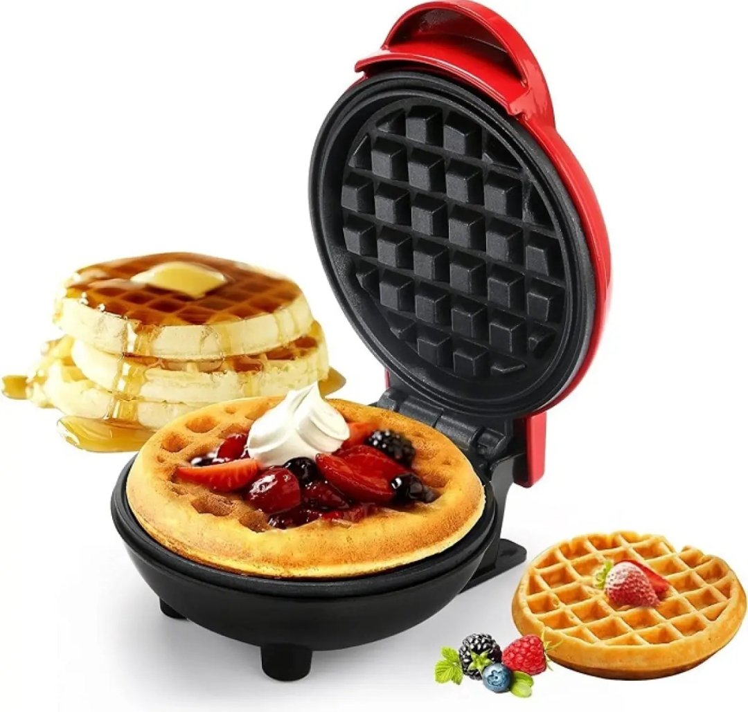 Mini Non-Stick Waffles Maker, Portable Electric Waffle Iron Machine
