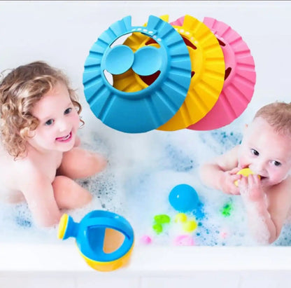 New Cute Adjustable Baby Shampoo Bath Shower Cap With Ear Protection Waterproof toddler Sun Protection Hat for Washing Hair Visors For Both Baby Girl And Baby Boy