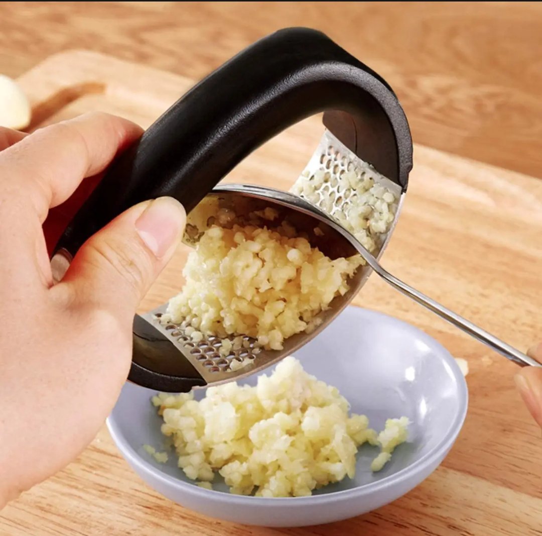 Garlic press,grinder crusher new ring stainless steel garlic masher garlic clip artifact peeling garlic household kitchen gadgets