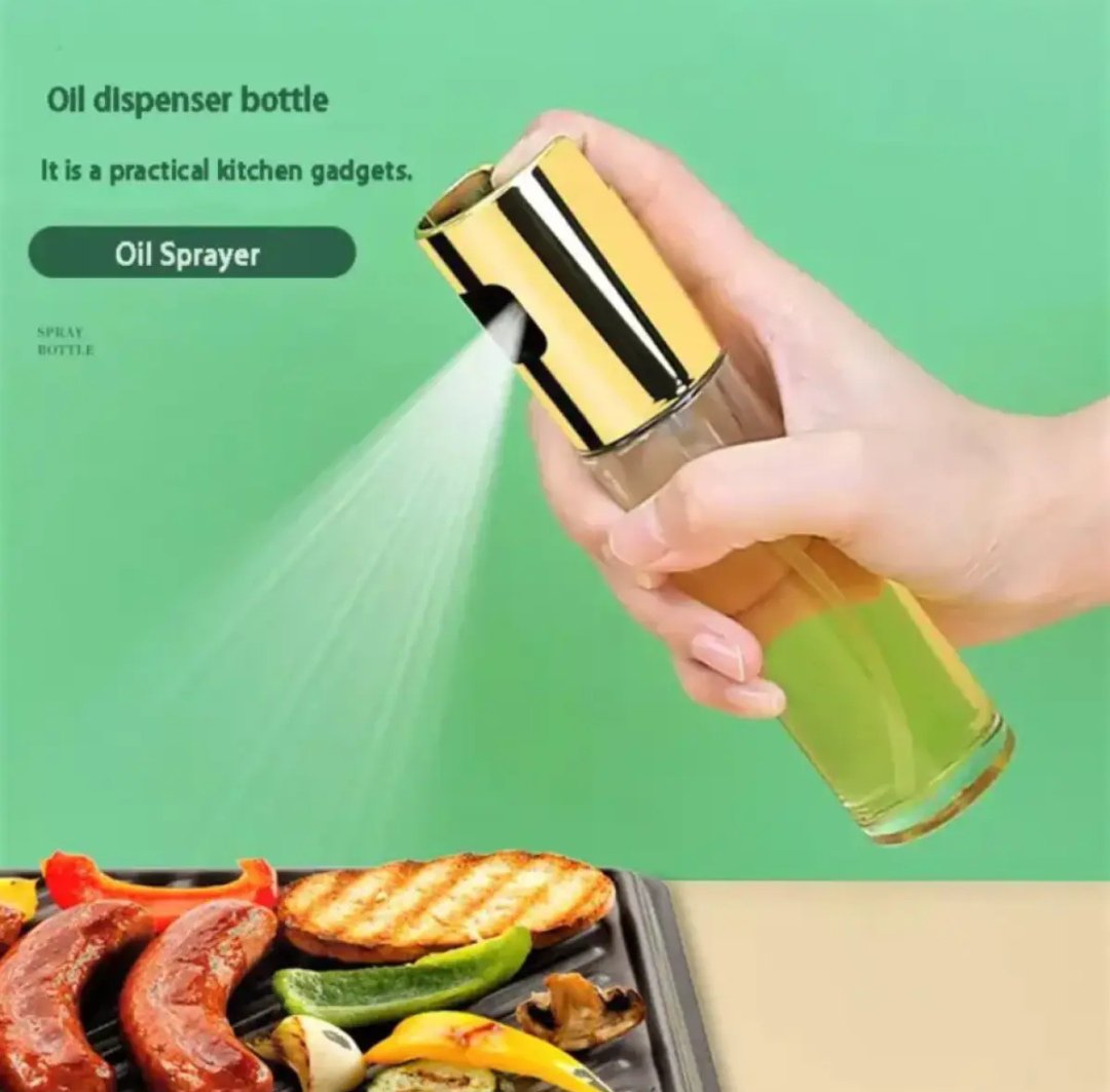 Oil Spray Glass Bottle Pump for Kitchen Oil-Control Olive Oil-Sprayer Pot Bottle Dispenser Cooking Tools for BBQ Baking Frying Salad