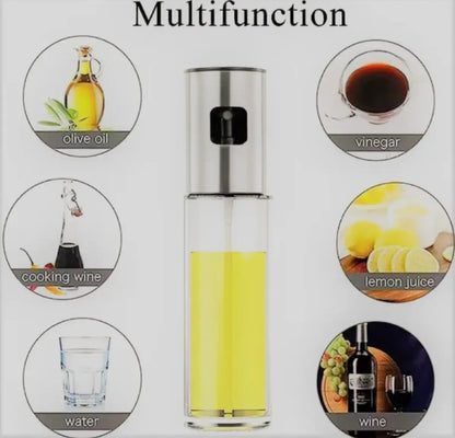 Oil Spray Glass Bottle Pump for Kitchen Oil-Control Olive Oil-Sprayer Pot Bottle Dispenser Cooking Tools for BBQ Baking Frying Salad