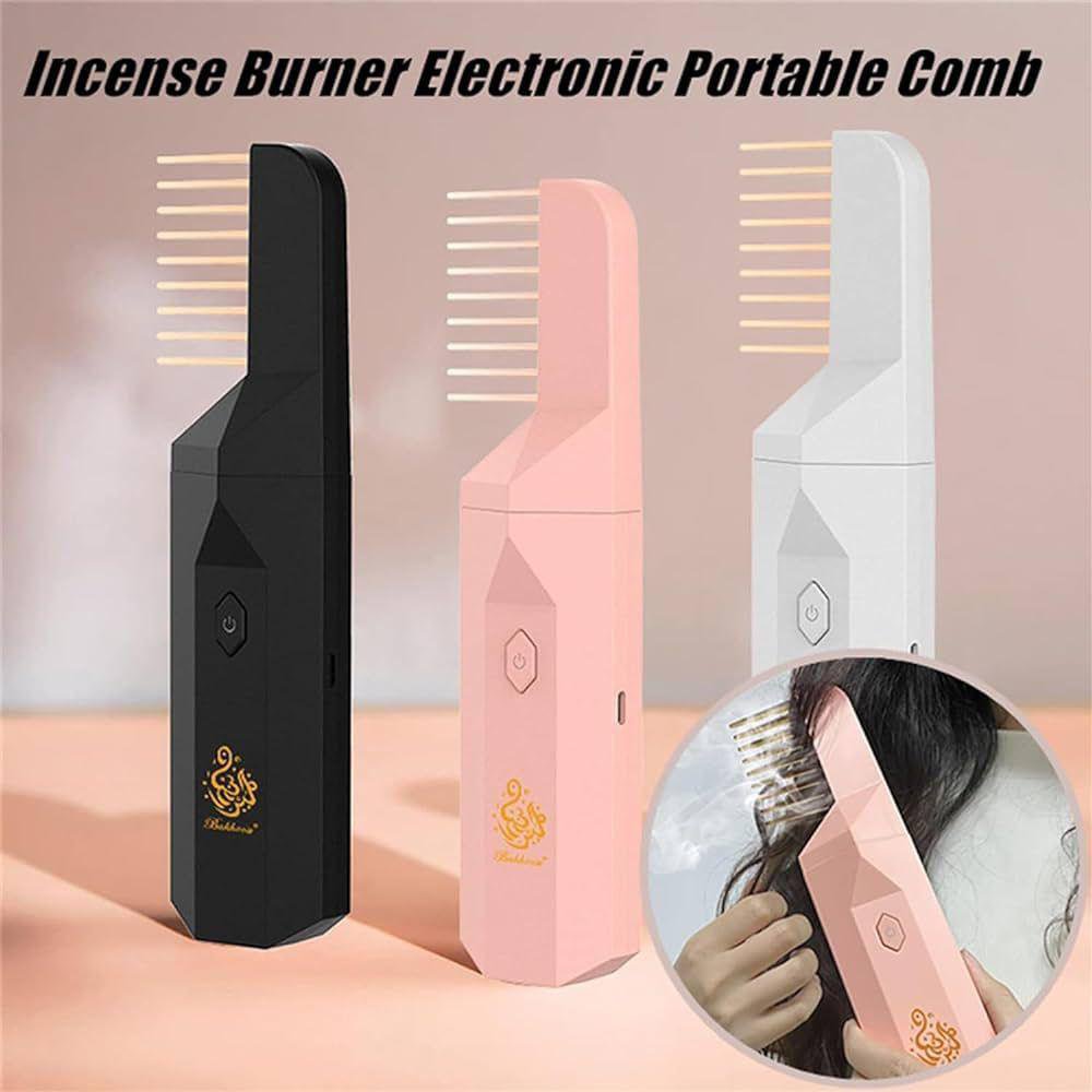Pro 2 in 1 Hair Diffuser, Bakhoor Burner, Bakhoor Hair Comb Diffuser, Hair Bakhoor Comb, Portable Arabian Rechargeable
