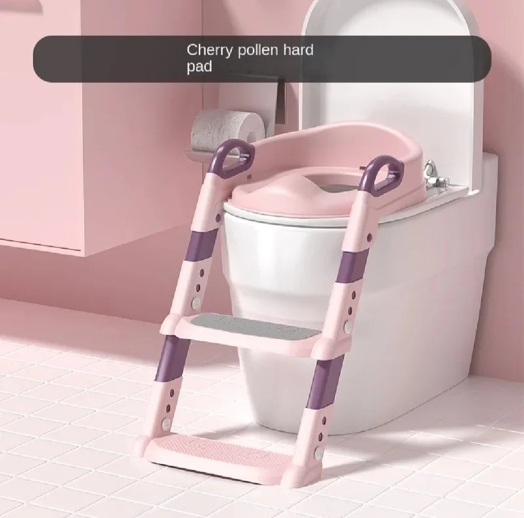 Western Toilet Potty Seat for Kids, Baby Potty Training Seat Chair with Ladder, Adjustable Step Height, Cushion Seat | Kids Toilet Seat| Potty Seat for 1-8 Years Child Boys Girls