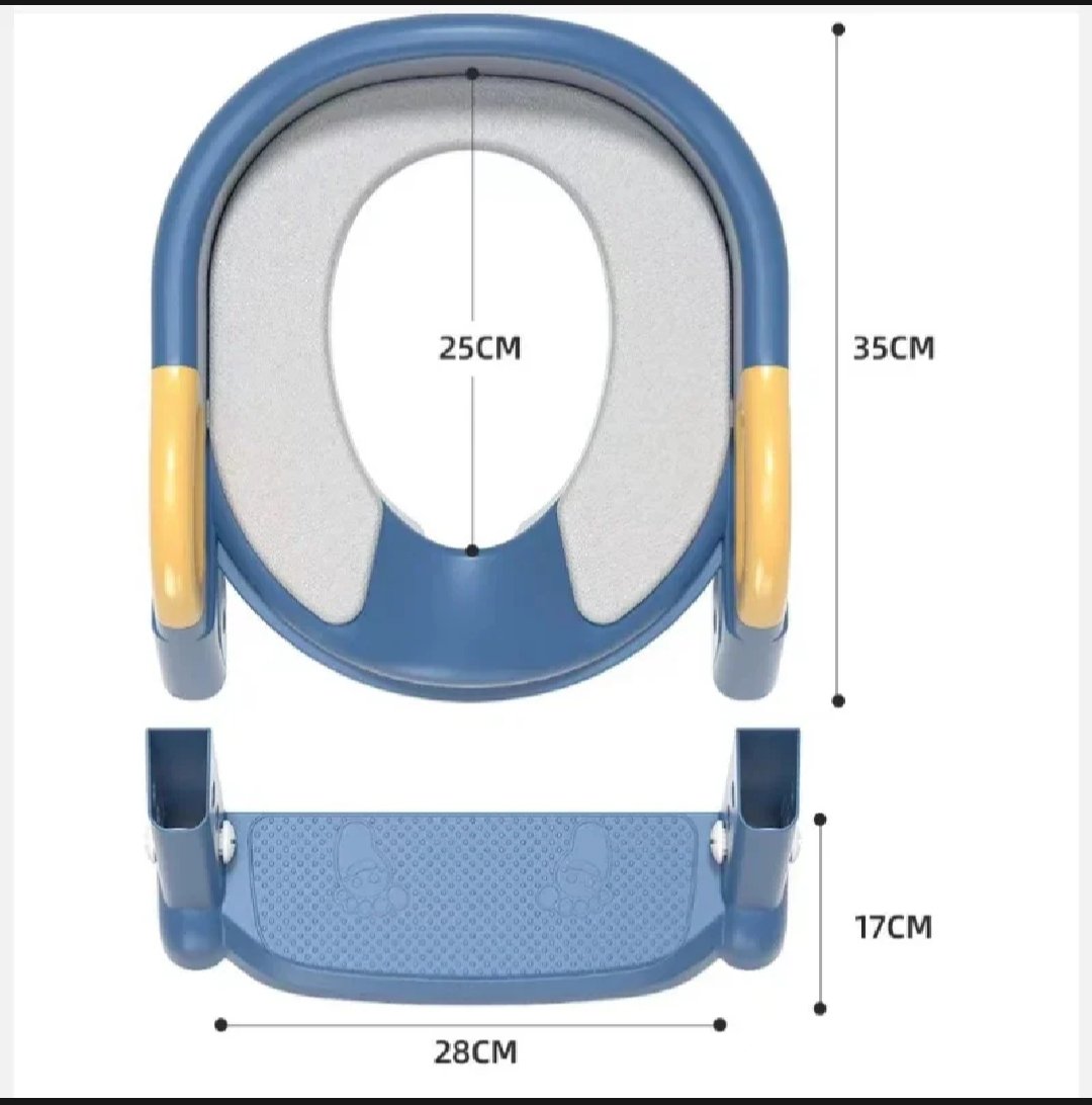 Western Toilet Potty Seat for Kids, Baby Potty Training Seat Chair with Ladder, Adjustable Step Height, Cushion Seat | Kids Toilet Seat| Potty Seat for 1-8 Years Child Boys Girls
