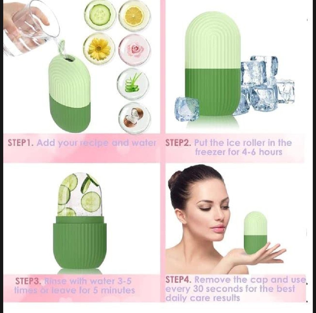 BEAUTY ICE ROLLER FOR FACE MASSAGER &amp; EYE REUSABLE FACE ROLLERS FACIAL ROLLER BOX FACE ICE ROLLER TO ENHANCE SKIN GLOW, SHRINK &amp; TIGHTEN PORES (PACK OF 1)