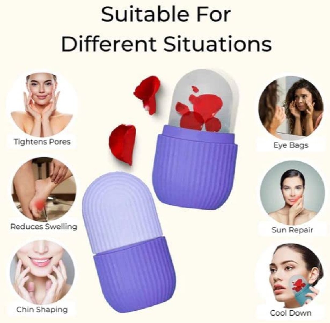 BEAUTY ICE ROLLER FOR FACE MASSAGER &amp; EYE REUSABLE FACE ROLLERS FACIAL ROLLER BOX FACE ICE ROLLER TO ENHANCE SKIN GLOW, SHRINK &amp; TIGHTEN PORES (PACK OF 1)
