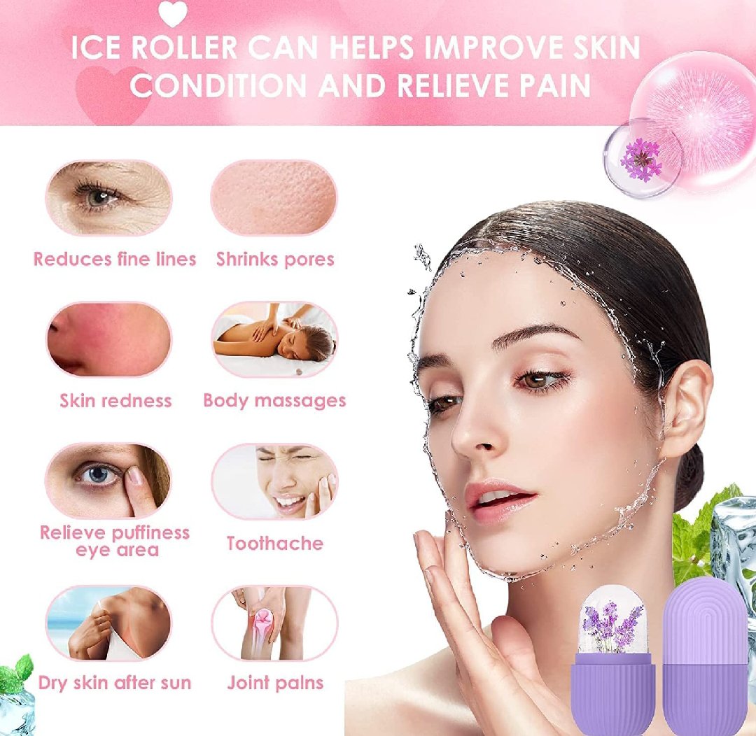 BEAUTY ICE ROLLER FOR FACE MASSAGER &amp; EYE REUSABLE FACE ROLLERS FACIAL ROLLER BOX FACE ICE ROLLER TO ENHANCE SKIN GLOW, SHRINK &amp; TIGHTEN PORES (PACK OF 1)
