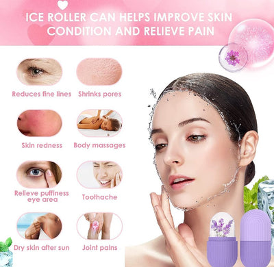 BEAUTY ICE ROLLER FOR FACE MASSAGER &amp; EYE REUSABLE FACE ROLLERS FACIAL ROLLER BOX FACE ICE ROLLER TO ENHANCE SKIN GLOW, SHRINK &amp; TIGHTEN PORES (PACK OF 1)