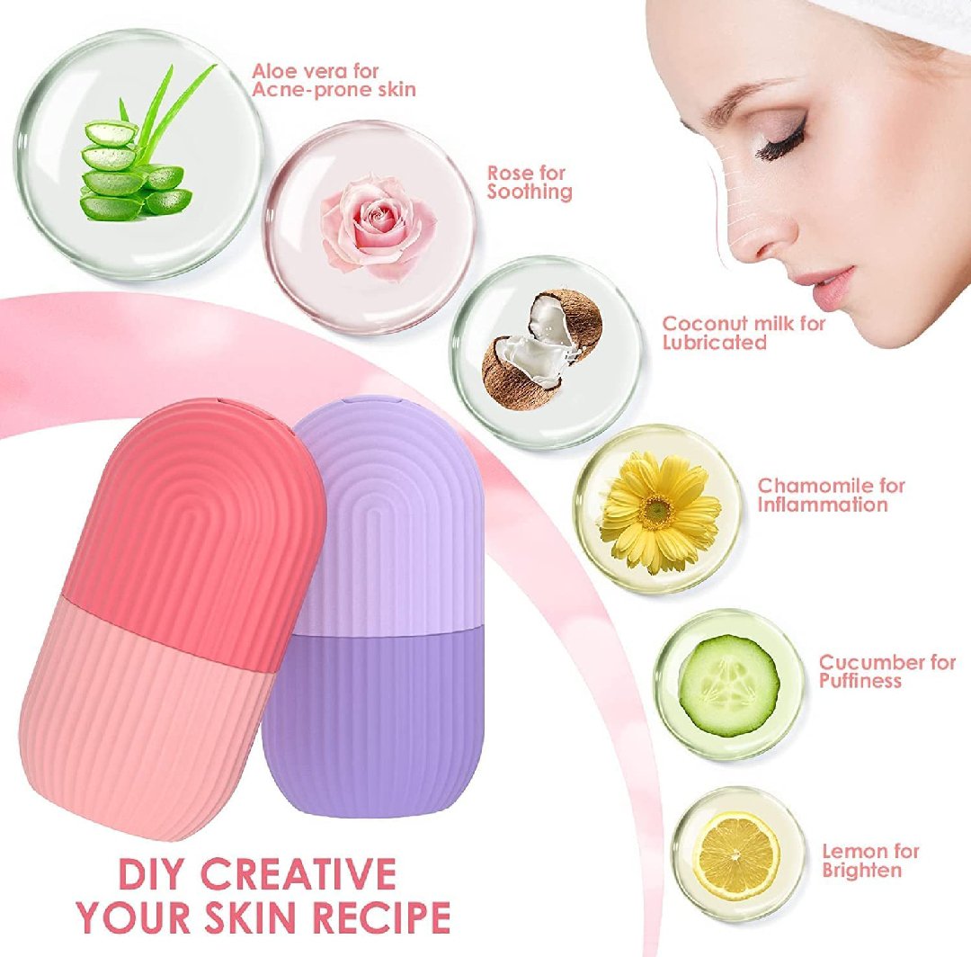 BEAUTY ICE ROLLER FOR FACE MASSAGER &amp; EYE REUSABLE FACE ROLLERS FACIAL ROLLER BOX FACE ICE ROLLER TO ENHANCE SKIN GLOW, SHRINK &amp; TIGHTEN PORES (PACK OF 1)